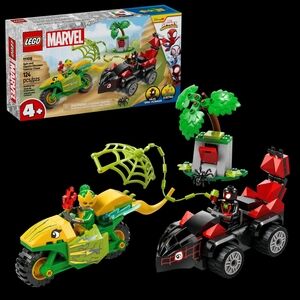 Marvel LEGO Spin & Electro Dinosaur Vehicle Chase. Miles Morales #11198